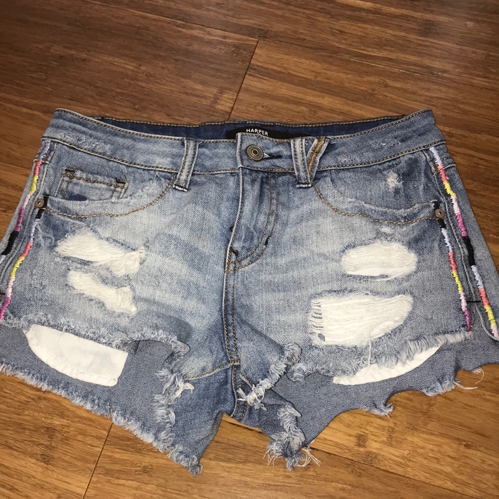 Francesca’s ripped jean shorts